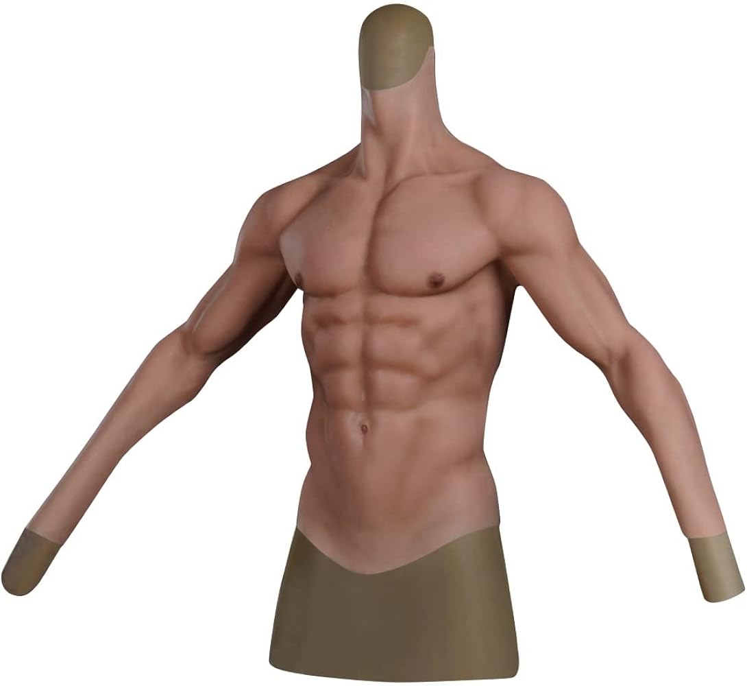 Amazon.co.jp: 8代目 シリコン筋肉スーツ 袖付き マッチョ シリコン