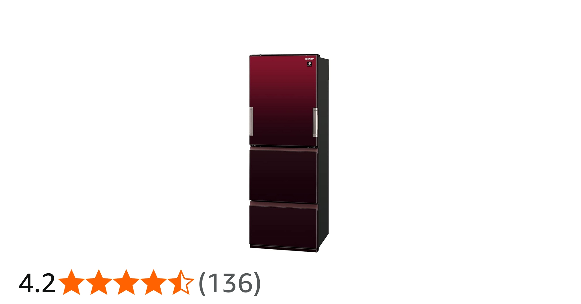 Amazon | シャープ SHARP 冷蔵庫 SJ-GW35H-R プラズマクラスター(幅