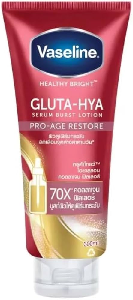 Amazon | Vaseline Gluta-Hya Serum Burst Lotion PRO-AGE RESTORE