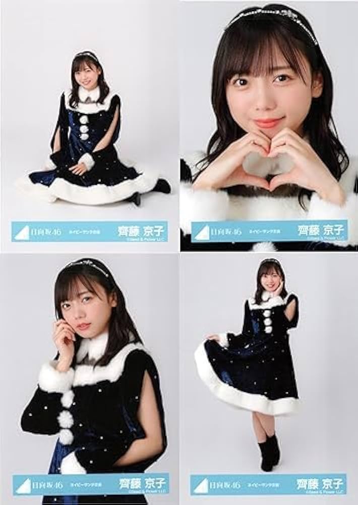 Amazon.co.jp: 日向坂46 生写真 ネイビーサンタ衣装 4種コンプ 齊藤