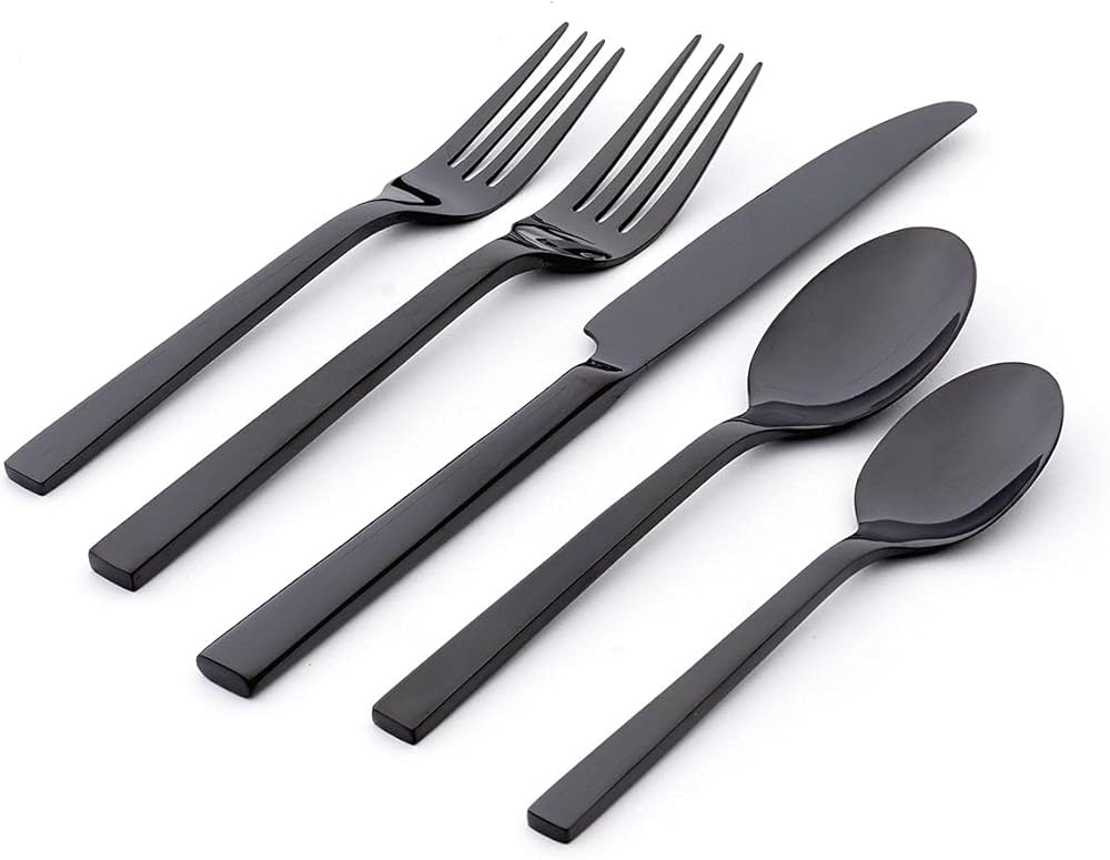 Oneida B1022020AL20 Chef's Table Black 20-Piece Everyday Flatware