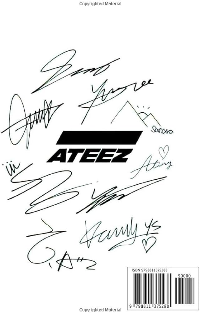 Lined Notebook: Fun Excellent Ateez Pet Logo Story + Reminder