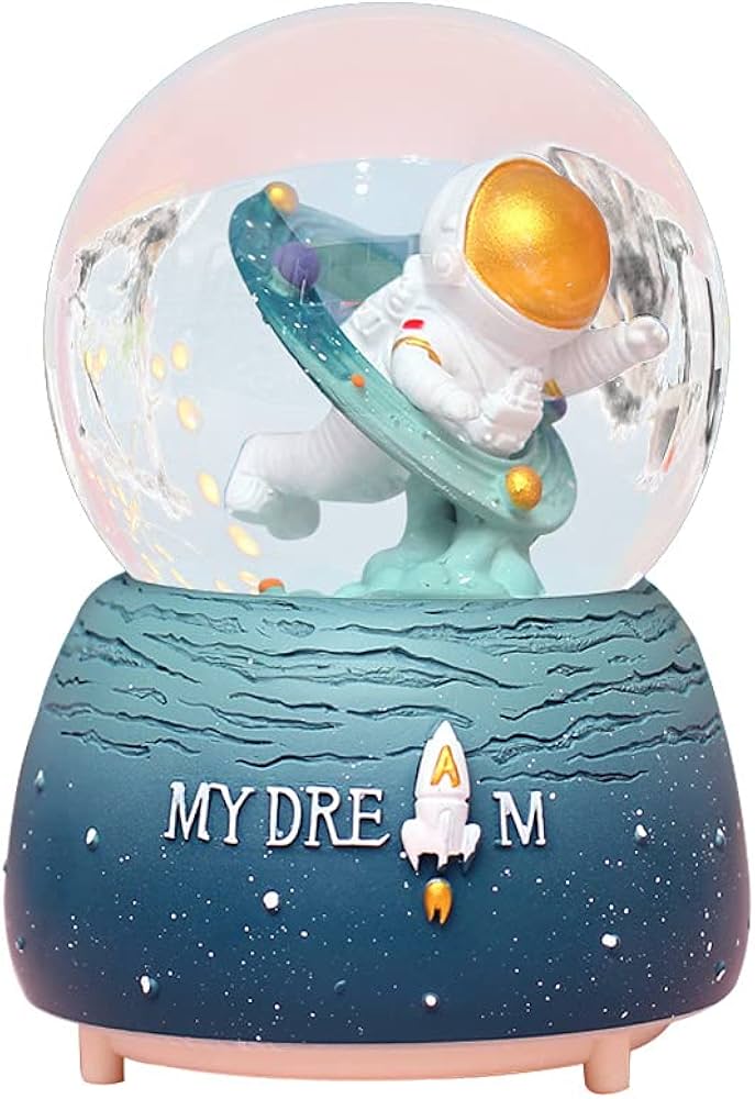 Amazon.co.jp: ロケット 宇宙飛行士 ミュージカル スノードーム 100mm