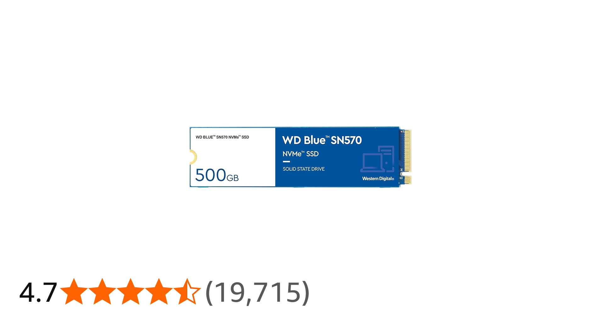 Western Digital 500GB WD Blue SN570 NVMe Internal Solid State