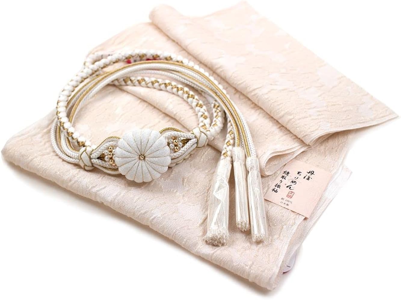 Amazon | [楽市きもの館] 振袖用 帯締め帯揚げセット 白 20147171