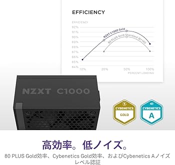 Amazon | NZXT C1000 Gold v2 Black 1000W ATX3.1対応 80PLUS Gold