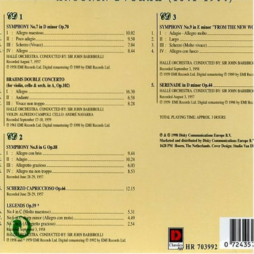 Amazon.co.jp: ドヴォルザーク:交響曲第7,8&9番(3枚組): ミュージック