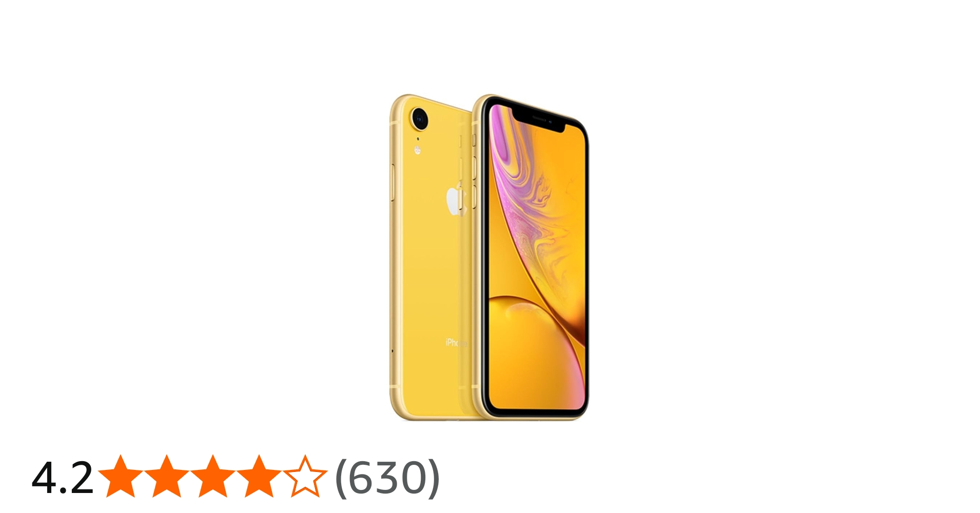 Apple iPhone XR, 128GB, Yellow - Fully Unlocked (Renewed) : Amazon