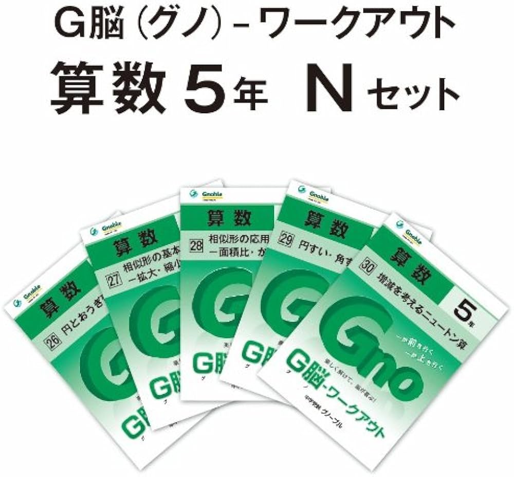 Amazon.co.jp: G脳(グノ)-ワークアウト5年算数 Nセット(No.26~30