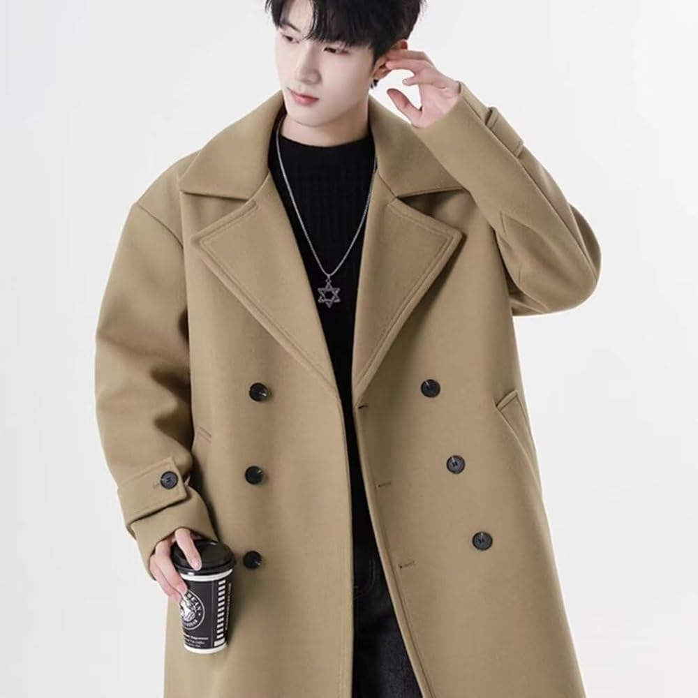 Amazon | [Msymay] チェスターコート メンズ ロングコート ダブル
