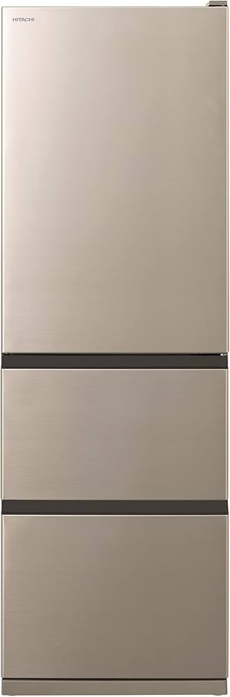 Amazon | 日立 冷蔵庫 幅60cm 375L シャンパン R-V38RV N 3ドア 右開き