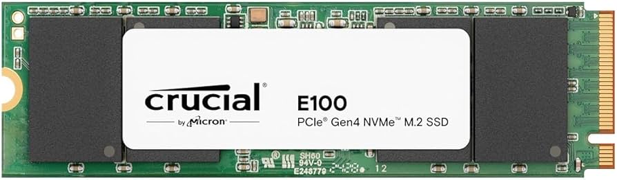 Crucial E100 2TB PCIe Gen4 NVMe M.2 SSD Interno, hasta 5.000 MB/s