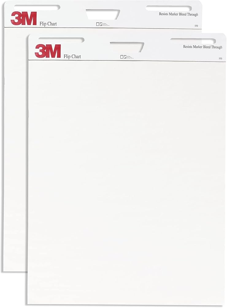 3M Bleed-Resistant Flip Charts, 25