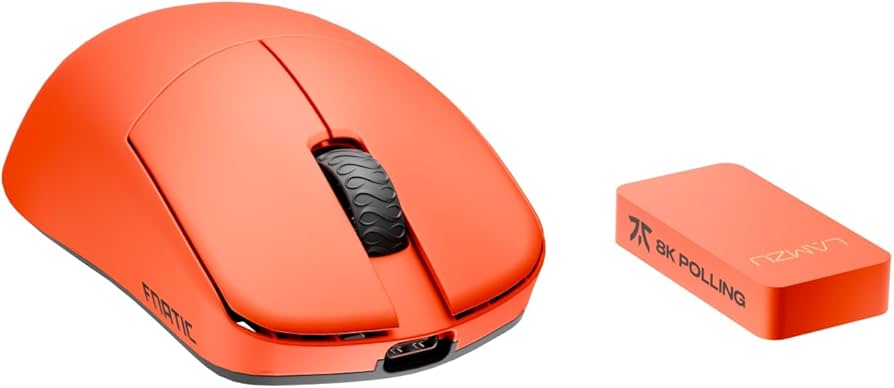 Amazon.com: Fnatic Lamzu Maya X 8K - Mouse inalámbrico grande para