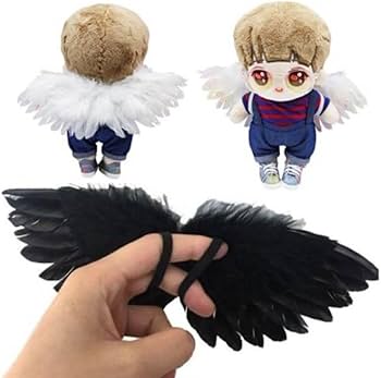 Amazon.co.jp: ぬいぐるみ ドール 羽 羽根 天使 ブラック 黒 : おもちゃ