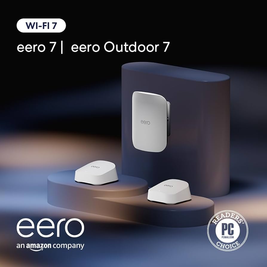 Amazon.com: Amazon eero 7 (2-pack) with Amazon eero Outdoor 7 (1