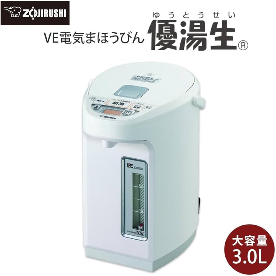 Amazon | 象印マホービン 電気ポット 3.0L ホワイト CV-WB30-WA | 象印