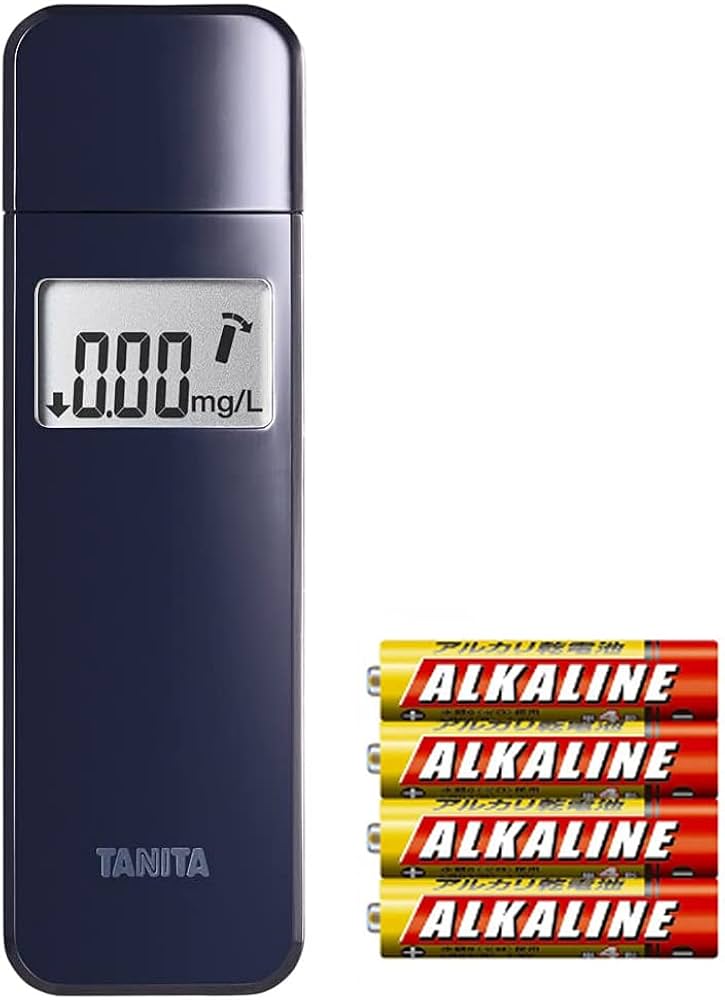 Amazon | タニタ アルコールチェッカー ネイビー （電池1パック4本