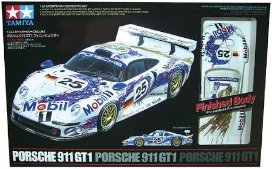 Amazon.com: Tamiya 1/24 Porsche 911 GT1 (Pre-Painted & decaled