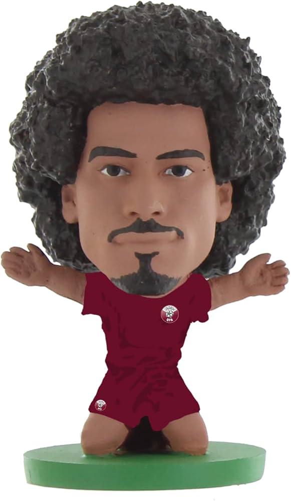 Amazon.com: SoccerStarz Qatar Akram Afif Home Kit : Toys & Games