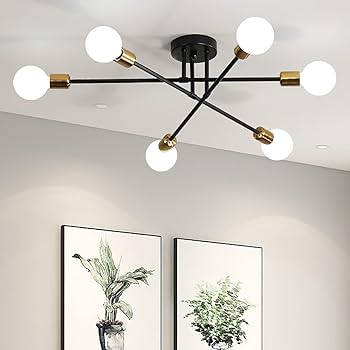 Amazon.co.jp : 6灯 シャンデリア シーリングライト E26 ペンダント