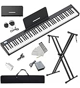 Amazon | ニコマク NikoMaku 電子ピアノ 88鍵盤 折り畳み式 SWAN-X 白