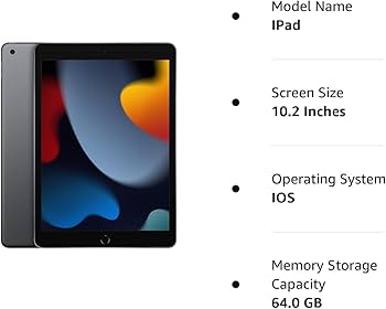 Amazon.com : Apple 2021 iPad (10.2 inch, Wi-Fi, 64GB) - Space Gray