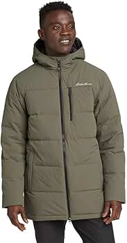 Eddie Bauer Men's Essential Down Parka, Sprig, Small at Amazon