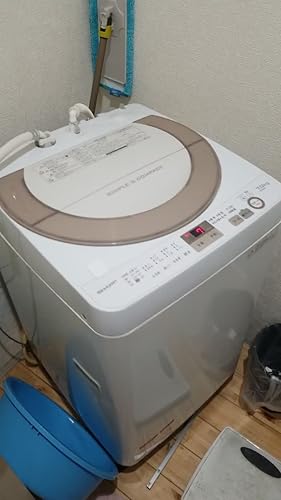 Amazon.co.jp: シャープ全自動洗濯機 穴なし槽 6kg ピンク系 ES-GE6A-P