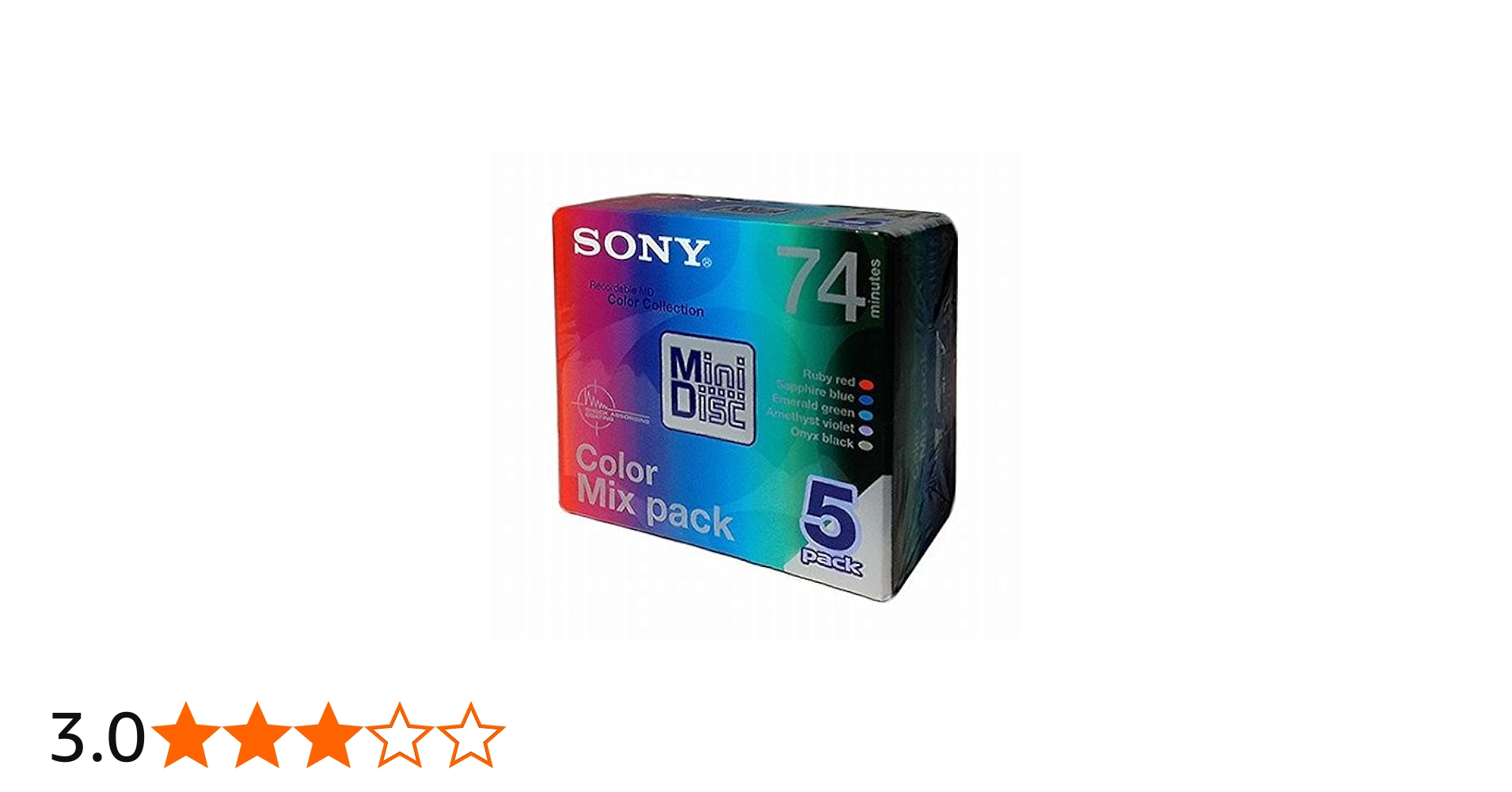 Amazon | SONY 録音用MD(ミニディスク) Color Mix Pack 74分 5枚パック