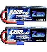 Amazon.com: Zeee 2S Lipo Battery 6500mAh 7.4V 120C Hard Case RC