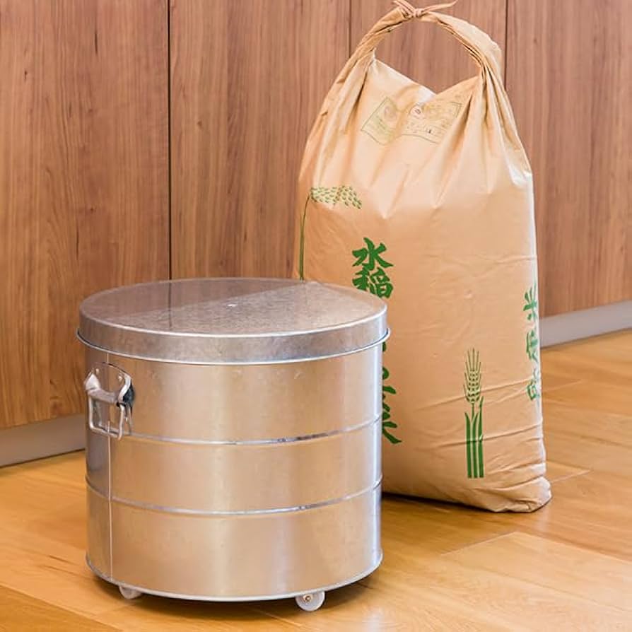 Amazon｜オバケツの米びつ 20kg用 キャスター付 ラッピング対応 計量
