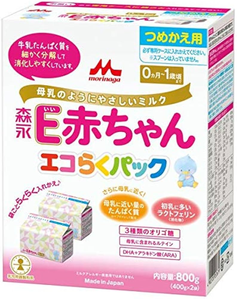 Amazon.co.jp: 森永 エコらくパック詰替用 E赤ちゃん 400g×2袋入×12箱