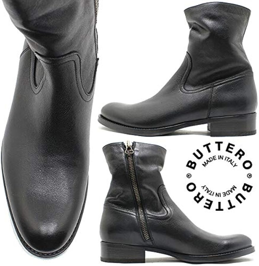 Amazon | [ブッテロ] 日本正規品 定番サイドジップブーツ ネロ