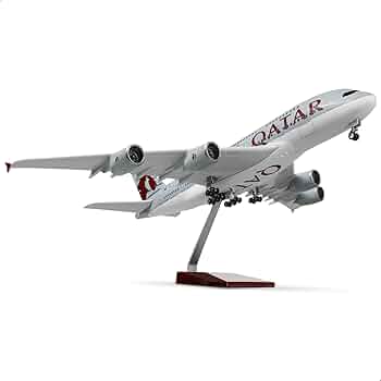 Amazon.co.jp: QIYUMOKE A380 カタール 1/160 大型飛行機モデル - 18