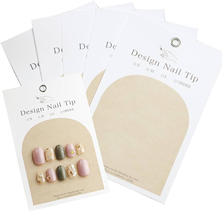 Amazon | ネイルチップ台紙 【 Natural 】 白 販売用 発送用