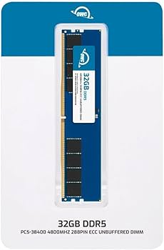 OWC 32GB DDR5 4800 PC5-38400 CL40 2Rx8 288-pin 1.1V ECC Unbuffered