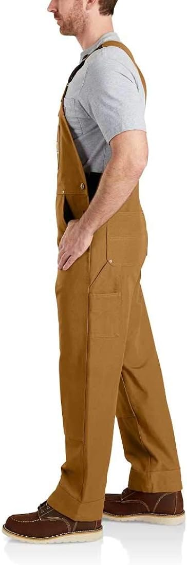 Carhartt Men's New R01 Unlined Duck Bib Overall, Black, 34 x 34