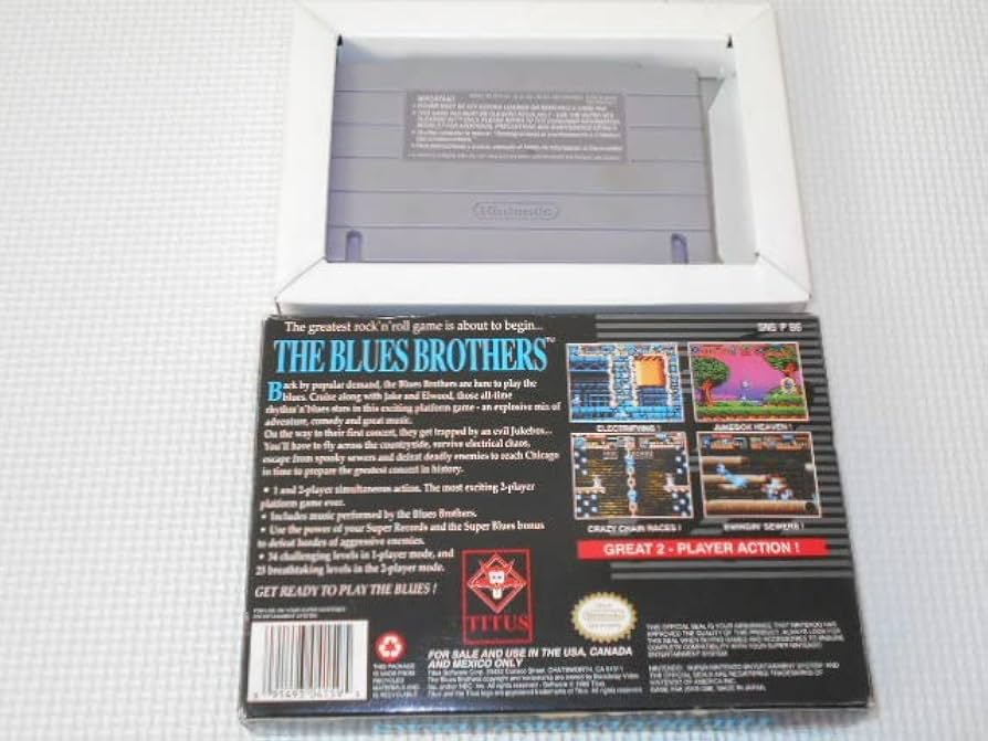 SFC☆THE BLUES BROTHERS SNES 海外版 端子清掃済み