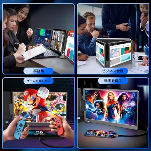 ROADOM - ROADOM デュアルモニター 14インチ モバイルトリプルモニター