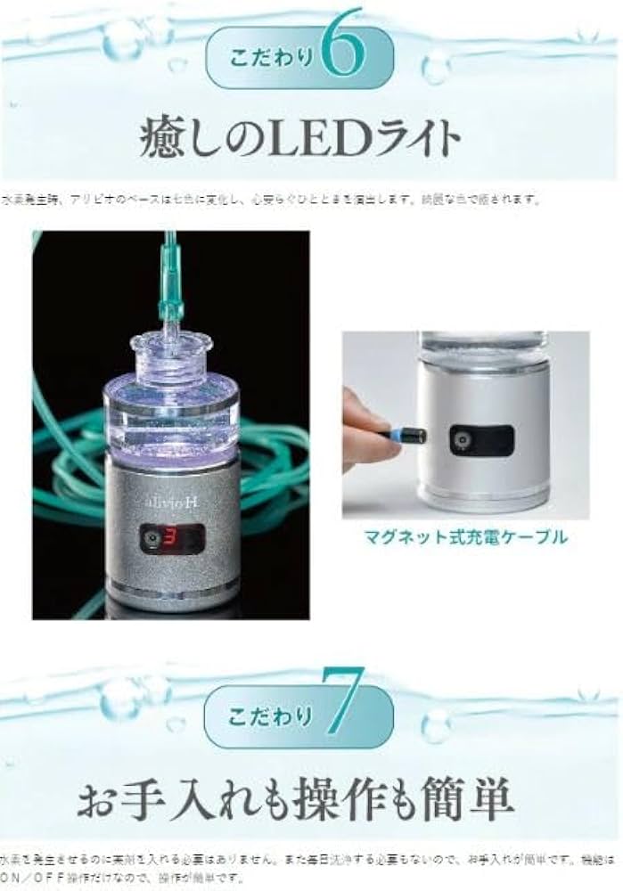 Amazon.co.jp: alivio H (アリビオ H) 小型純水素ガス吸入器 吸入器