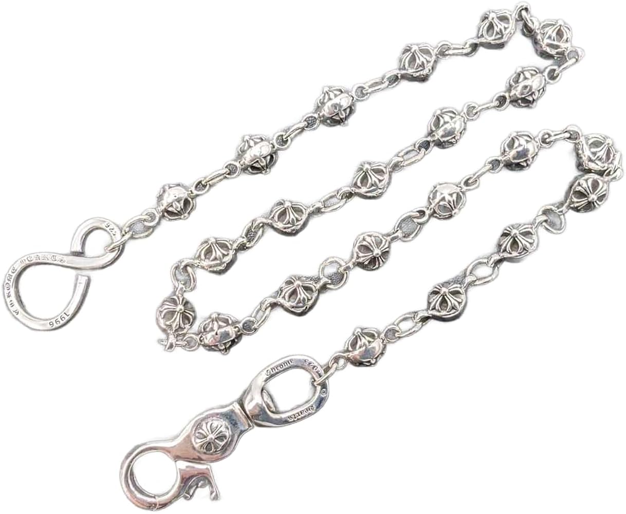 Amazon.co.jp: シルバー925 ウォレットチェーン クロス ナスカン S字