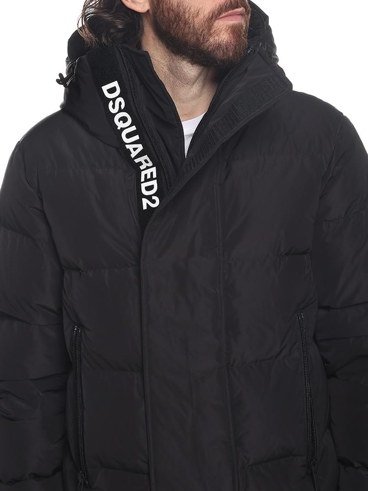 Amazon | [ディースクエアード] インナーロゴ フルジップ ダウン