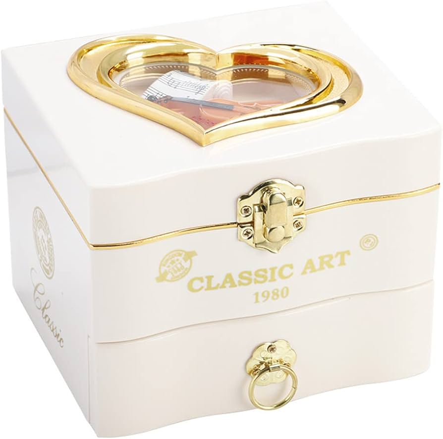 Amazon | JOLUCE オルゴール ジュエリーボックス 鏡付き宝石箱