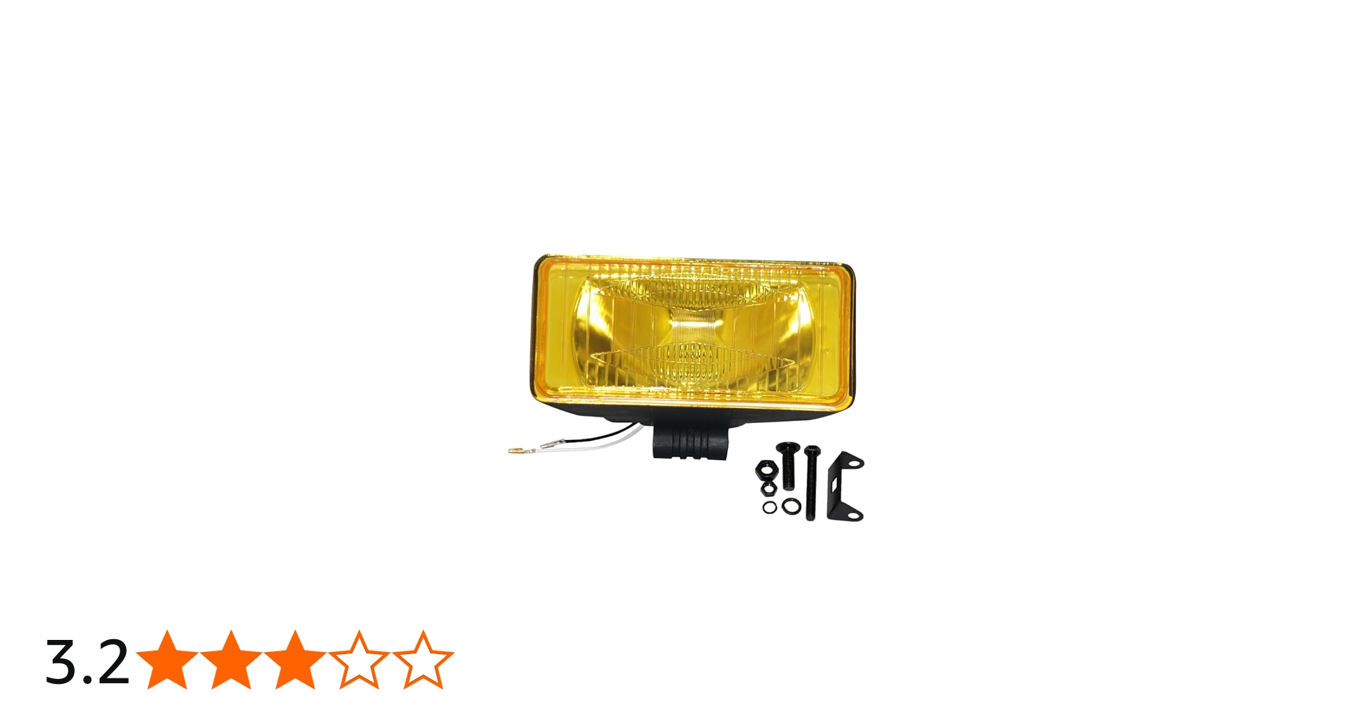 Amazon | トラック用 角型 H3 ハロゲン フォグランプ 作業灯 イエロー