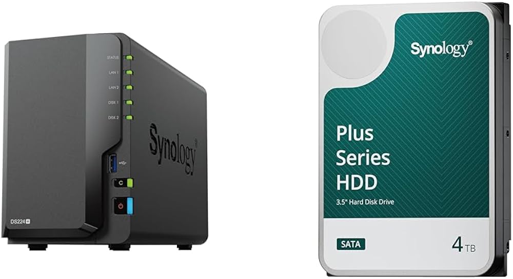 Amazon.co.jp: Synology NAS 2ベイ DiskStation DS224+ & Synology HDD