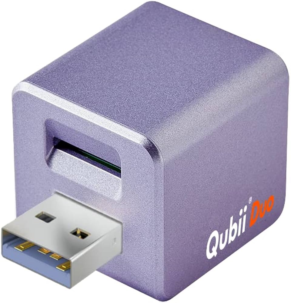 Amazon | Maktar Qubii Duo USB Type A パープル 充電しながら自動