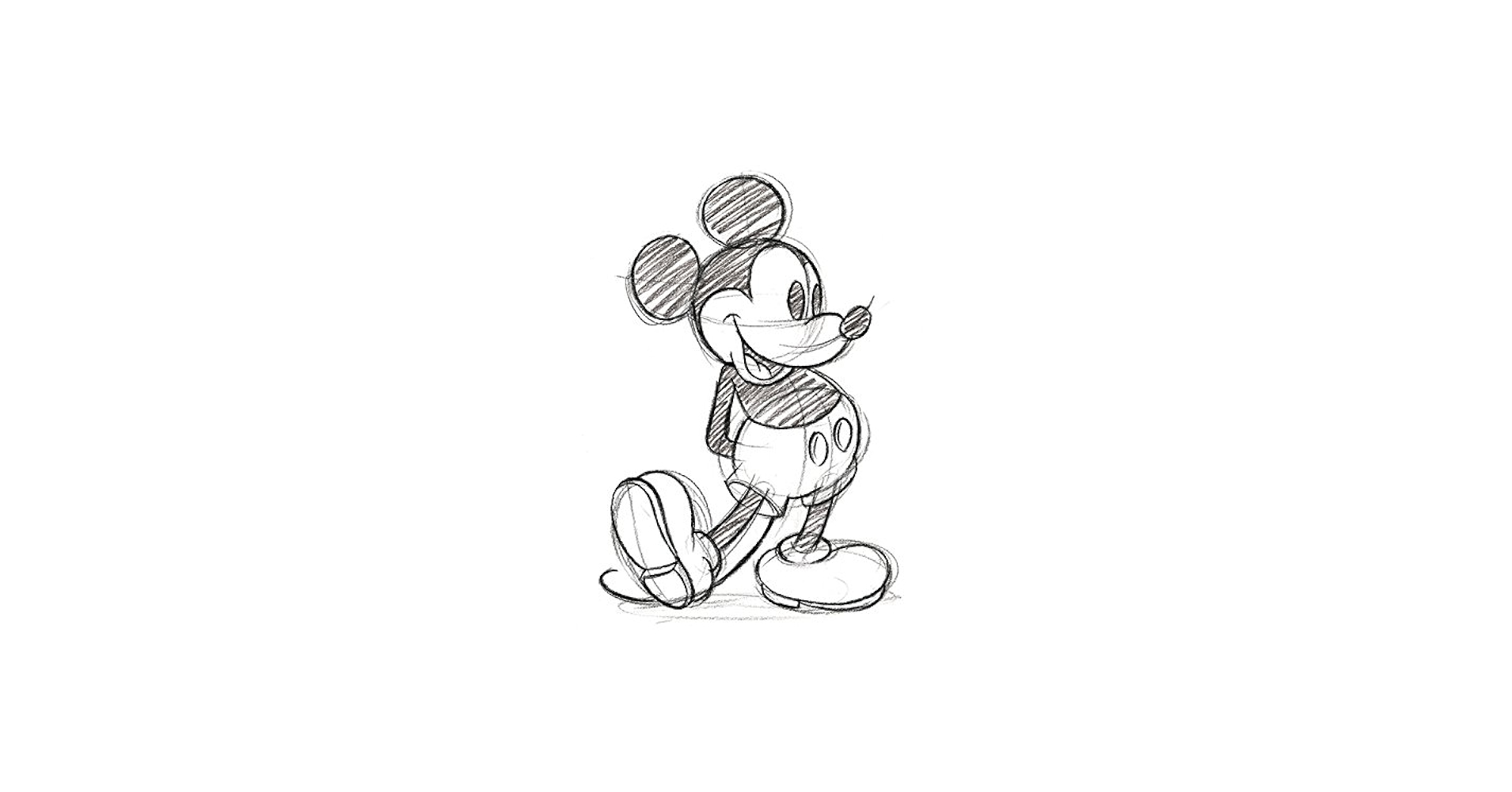 Amazon.co.jp: ミッキーマウス「スケッチシングル」キャンバスプリント