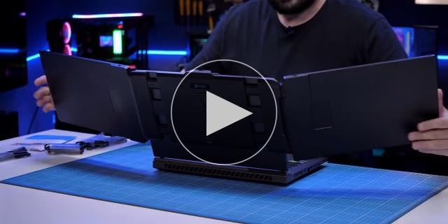 Amazon.co.jp: Kwumsy S2 モバイルモニター 2画面 トリプルポータブル