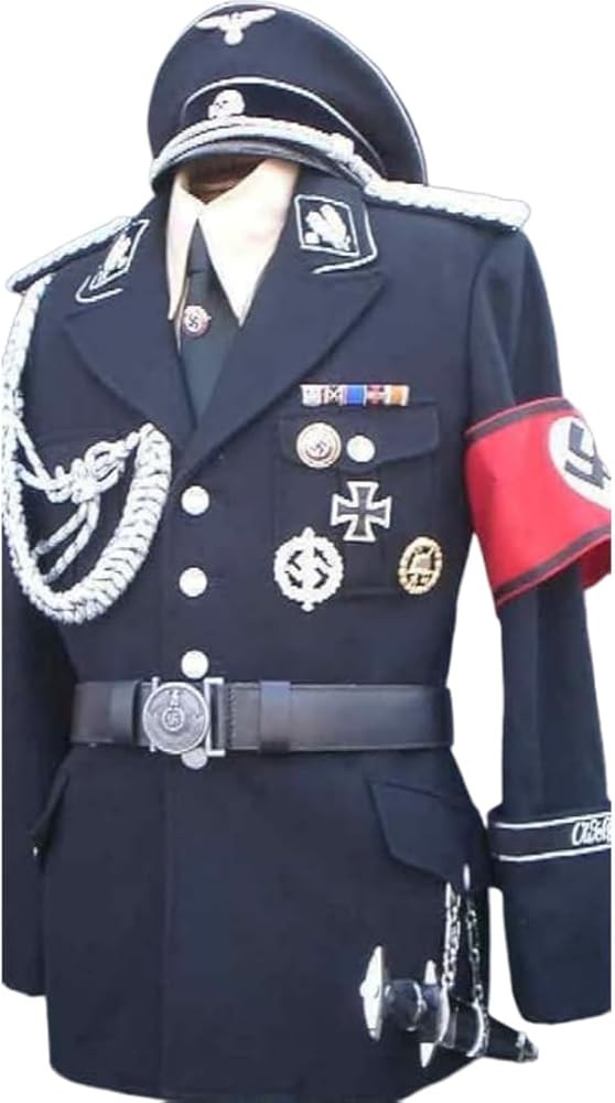 Amazon.co.jp: [Wo Wo 商贸] ドイツ軍 軍服風 親衛隊黒服 通常ウール